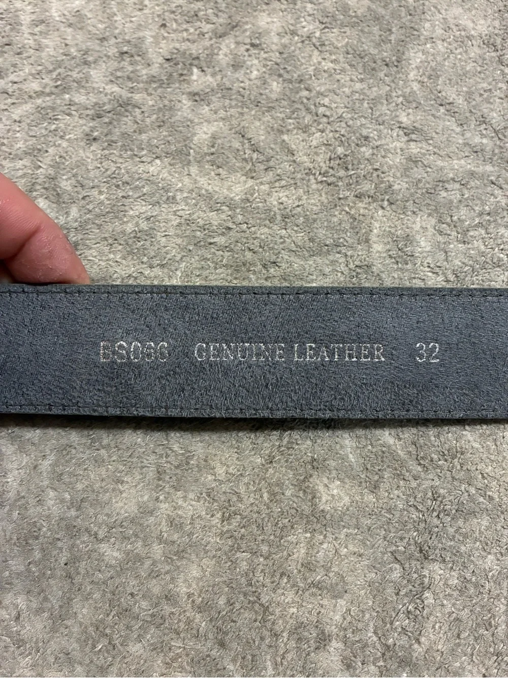 NWOT - Genuine Leather Suede Grey Mens Belt